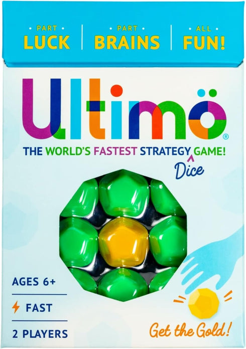 Mobi Ultimo Kids Dice Game - 1 Minute Strategy Game for Family Game Night, Ages 8+, 2 Players, 15 Dice