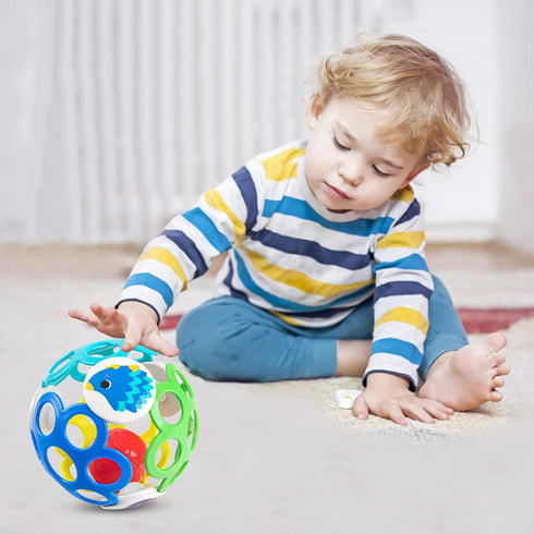 6-12 Months Infant Easy Grip Rattle Ball Toys, Sensory Balls for Newborns to Practice Hand Grip Skills