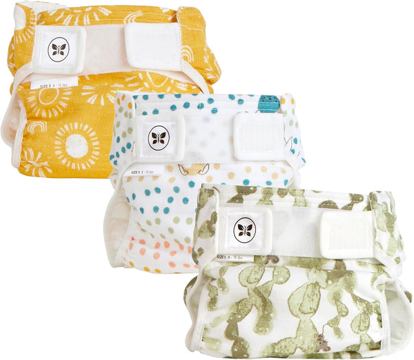 Honest Hybrid Cloth Diaper Covers with Pocket-Sling, Small (8-15 lbs), Stops Nighttime
