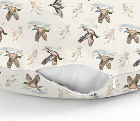 Wild Ducks Mallards Baby Nursing Pillow Covers for Boy Girl Vintage Duck Hunting Nursing Pillow Slipcovers