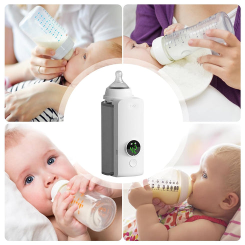 Generic Baby Milk Bottle Warmer, Battery-Powered Rechargeable Portable Warmer for Breastmilk and Formula, Wireless