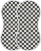 FLildon Muslin Burp Cloth for Baby 2PCS Checkered Black White Super Absorbent Burping