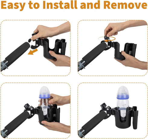 Vekniqo Cup Holder for Stroller Compatible with Evenflo with Phone Holder,Wagon Accessories Compatible