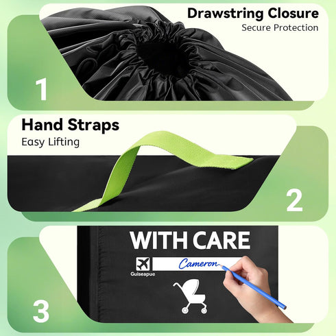 Guiseapue Umbrella Strollers Bag for Airplane Travel Bag for Air Travel, Stroller Cover Accessories Fits Most Single