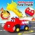 Hieoby 1-3, 2 Interactive Talking Fire Truck Toy for Toddlers Musical Toy with Realistic Sirens & Sounds & Lights