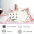 Baby Milestone Blanket, Floral Print Large Blanket for Girls and Boys, Newborn Photography, 48x40inch BTZZME178