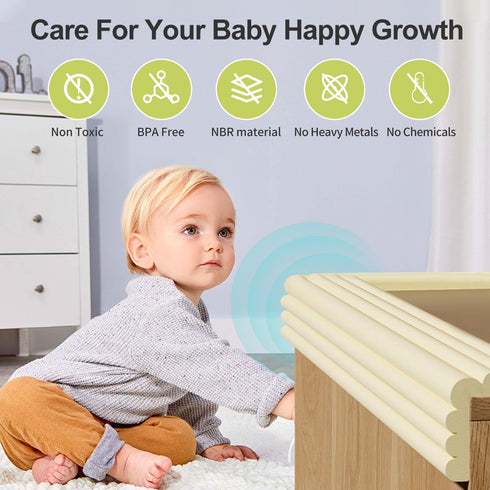 DBYDBY Protector,6.56ft 6.56Ft 7.8" 0.47" Baby Proofing Wall Corner Protector,Edge Guard Corner Thinken Soft Corner