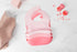Silicone Baby Bibs for Infant Toddler Feeding, Muted Pink Multi Set Pack of 3, Waterproof, Durable, Adjustable