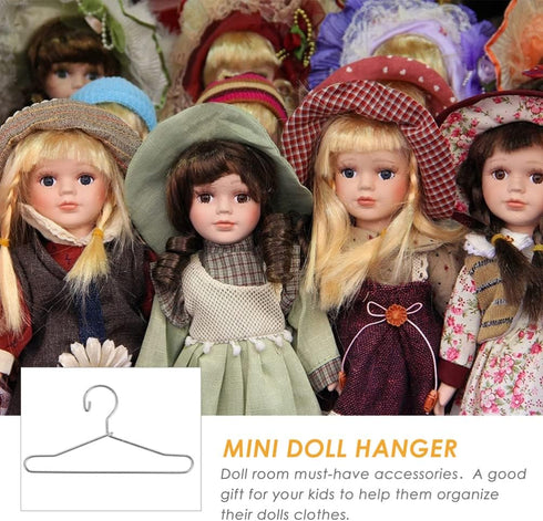 Toddmomy Black Felt Hangers, 10Pcs Mini Clothes Hangers for Doll Clothes, Ken Doll Accessories