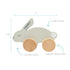 Pearhead Wooden Toy Bunny, Push and Pull Montessori Toy for Baby Girl or Boy Nursery Accessory