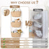 3-Tier 4 Hanging Basket, Wall Baskets, Over the Door Organizer with Hooks, Hanging Baskets for Organizing, Woven