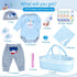 13 17-22 Inches PEDOLLTREE Reborn Baby Dolls Clothes Boy Blue Dog Outfit Accessories Pcs for Reborn Doll Newborn Boy