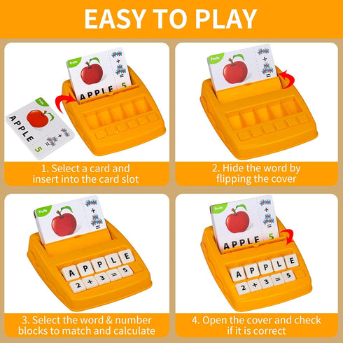Educational Matching Letter Spelling Game for Kids Ages 3-8, Easter and Birthday Gifts for Boys and Girls