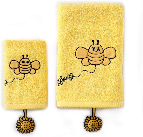 Milk&Moo Baby Towels and Washcloths,%100 Cotton Hand and Wash Cloths Towel Set,