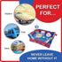 Fun N Fly Foldable Travel Tray - Portable Durable Blue Red Snack Desk for Kids, Toddler, Baby Airplane Travel by FunnFly