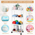 4-Tier Barydat Baby Diaper Cart Movable Diaper Caddy Organizer Rolling Plastic with Wheels White Essentials Baby