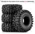 INJORA 1.0 Swamp Stomper S5 Tires - 58 * 24mm for SCX24 AX24 TRX4M FCX24 1/24 1/18 RC Crawler Car, T1015