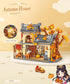 MEIEST Set,Chinese Autumn House Building Blocks Style Particle Construction Building Bricks Toy,Harvest Season Home
