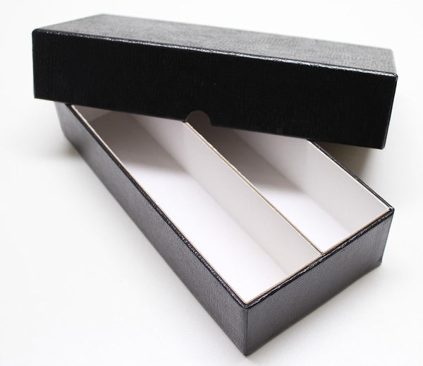 Guardhouse 10 ½" Double Row Heavy Duty Storage Box for 2" Paper and Plastic Coin Holders (Black)