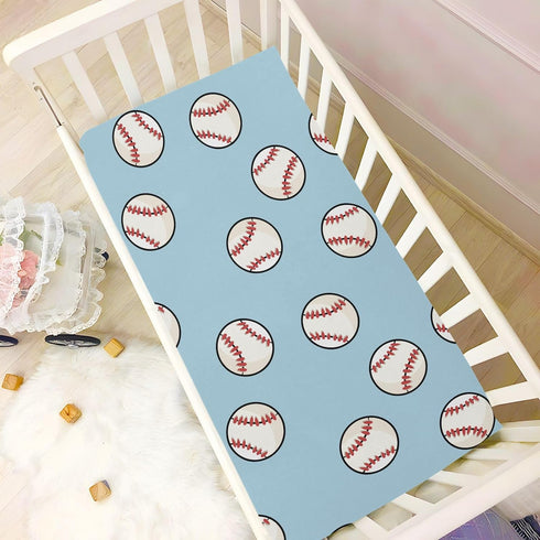 39 27 5In Breathable Mini Crib Mattress Sheets Fitted, Toddler Baby Sheets for Crib Mattress Soft & Breathable * * Blue