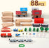 Set 88 3 4 5 Electric Toddler Wooden Train Toy, PCS Train Track Toys for Years Old Kids, Boys and Girls
