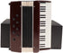Dselvgvu Miniature Accordion with Case, Collectible Musical Instrument Replica for Dollhouse Decoration (Red)