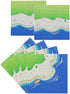 General Jim's Full Set Blue Beach and Water Road City Baseplates for Building Blocks Bricks