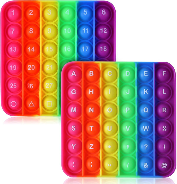Letters P00p Fidget Toys - ABC Learning and Educational Toys, Stress Relief, Autism Sensory Toys (1 Pack, 26 Letters &