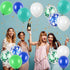 50Pcs Blue Green Balloons 12inch, Light Green and Vintage Klein Blue Confetti Balloons for Party