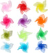 Colovis Square Dance Scarves, 48 Pcs Juggling Scarf Props Magic Trick Silk Scarves for Music Movement (12 Colors)