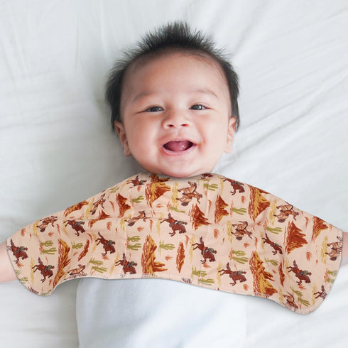 Windkream 5 Pack 19 9 Inches Western Baby Burp Cloths Soft Absorbent Spit up Rags Cowboy Burp Cloths Wild West Burping