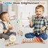Set, 9PCS 1, 2, 3 Wooden Toddler Musical Instruments Kids Montessori Toys, Baby Toys with Xylophone & Drum, Educational