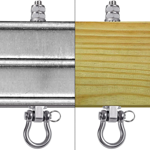 BeneLabel 6Pcs Heavy Duty Stainless Steel Swing Hooks, Permanent Antirust Wood Beam & I-Beam Hanger for Yoga Hammock