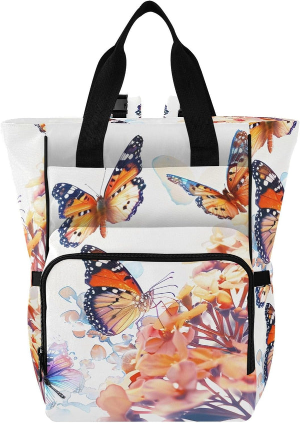 SUABO Baby Diaper Bag Backpack Bunch Of Buterflies Large Bag Waterproof Travel Diaper