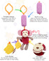 BLOOBLOOMAX Baby Car Seat Toys, Soft Plush Rattle, Cute Animal Doll, Early Development Hanging Toys for Newborns (12
