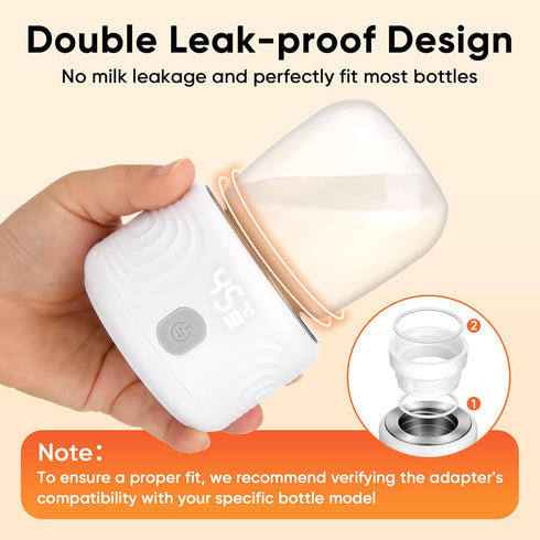 Maypott 3 4 Baby Bottle Warmer, Portable Minutes Fast Milk Warmer for Travel with Selectable Temperature & Burn