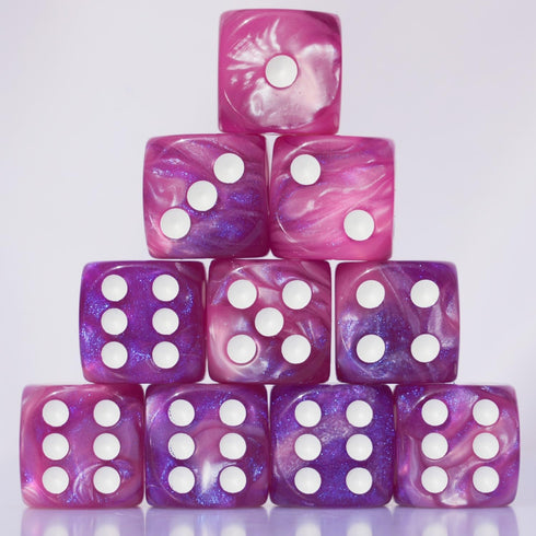 Generic 10 PC D6 dice 16mm Acrylic Dice Set for RPG MTG DND