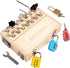 3-5 Set INIFEIDALA Montessori Busy Board - Wooden Sensory Activity Toy for Year Olds with Locks, Keys & Screwdriver