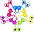 JOVITEC 48 Pcs Eye Finger Puppets Toys Set - Googly Wiggly Eyeball Rings for Kids, 5 Colors