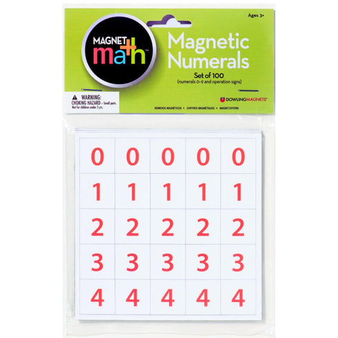 Dowling Magnets Set of 100 Magnetic Numerals (.88 inch diameter)