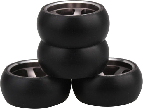 Mxfans RC Car Titanium 5 Spoke Wheel Hub - Tire Replacement for WL 1:28 K969 - Pack of 4