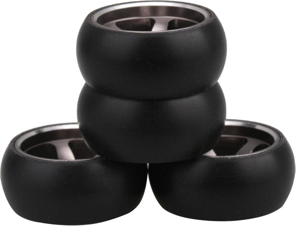 Mxfans RC Car Titanium 5 Spoke Wheel Hub - Tire Replacement for WL 1:28 K969 - Pack of 4