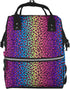 TZTTZT Bright Leopard Rainbow Print Diaper Bag Backpack, Toddler Baby Girl Boy Diaper