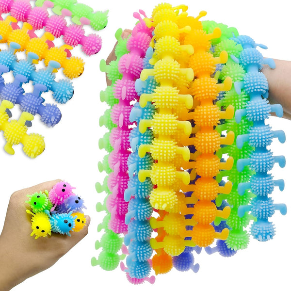 12 Pack Stretchy Fidget Toy, Colorful Sensory Strings for Kids and Adults Stress Relief Gift