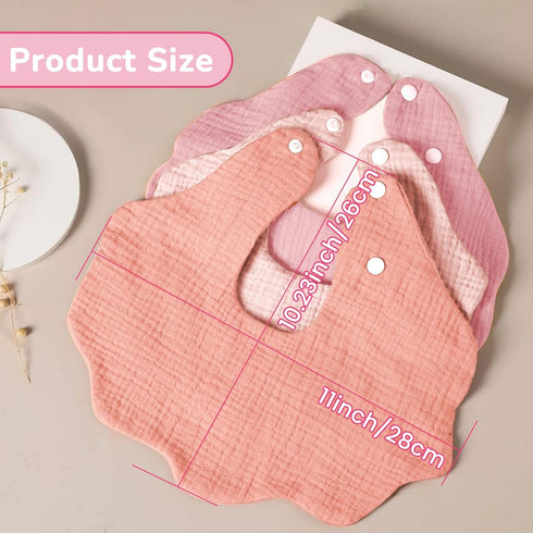 8 Pack Baby Bibs Muslin Bibs for Drooling and Teething for Unisex Girls Boys