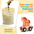Set 11 TenFans Montessori Toys, Magnetic Wooden Animal Train for Toddlers, Pieces, Educational Preschool Learning Toys
