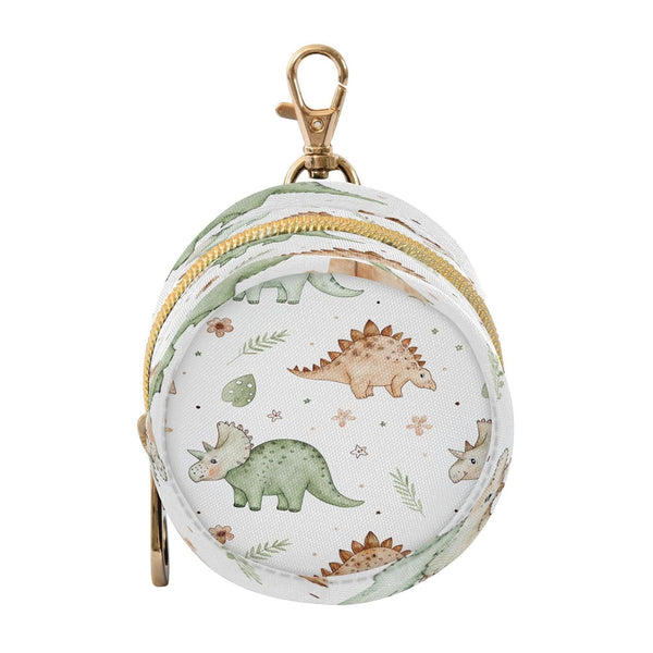 Bulletgxll Tiny Dinos Pacifier Holder Case Portable Newborn Baby Pacifiers Pouch with Clip