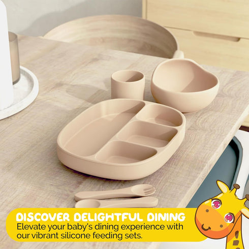 Sets (6 Set) Baby Essentials by Muqee Peeko with BLW Supplies and Kids Feeding - Food Grade Silicone Piece