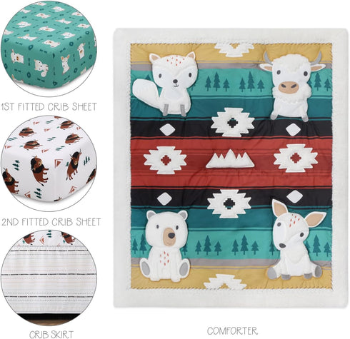 4 Set Set The Peanutshell Piece Baby Crib Bedding for Boys & Girls - Newborn, Infant & Toddler Nursery Bed Decor