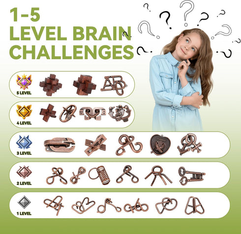 Mytothfy 24 Pack Easter Eggs Filled with Brain Teaser Puzzles, Easter Basket Stuffers for Kids Teens Adults, Easters